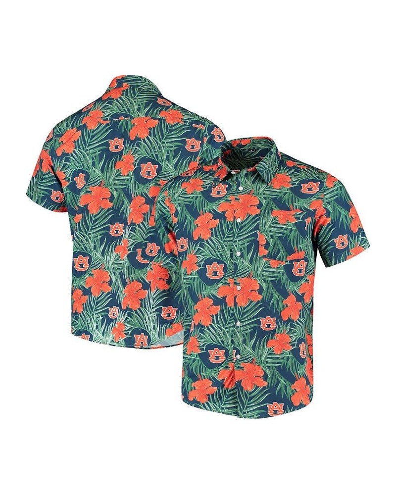 Men's Navy Auburn Tigers Floral Button-Up Shirt $33.05 Shirts