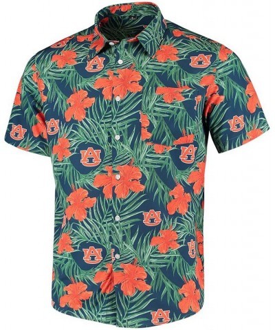 Men's Navy Auburn Tigers Floral Button-Up Shirt $33.05 Shirts