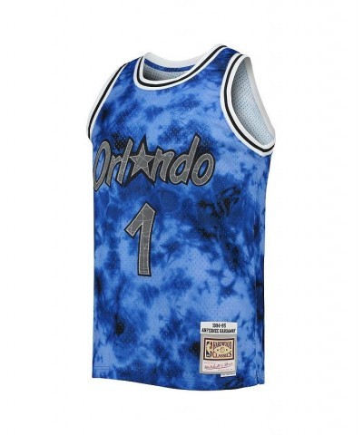 Men's Penny Hardaway Blue Orlando Magic 1994-95 Galaxy Swingman Jersey $57.34 Jersey