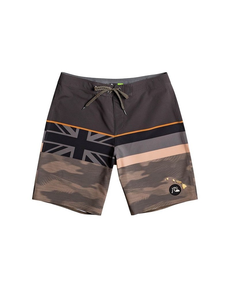 Men's Surfsilk Faded Stripe 20" Boardshorts Brown $16.20 Swimsuits