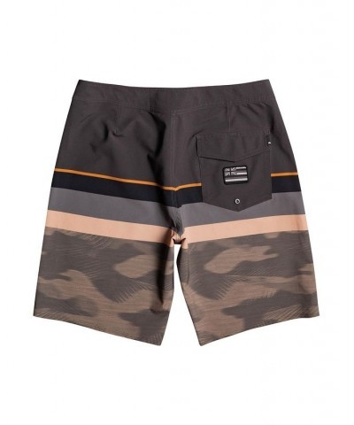 Men's Surfsilk Faded Stripe 20" Boardshorts Brown $16.20 Swimsuits