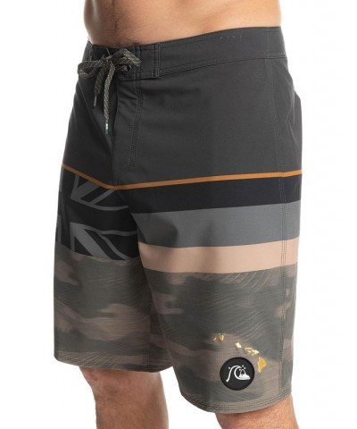 Men's Surfsilk Faded Stripe 20" Boardshorts Brown $16.20 Swimsuits