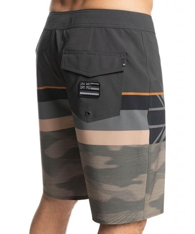 Men's Surfsilk Faded Stripe 20" Boardshorts Brown $16.20 Swimsuits