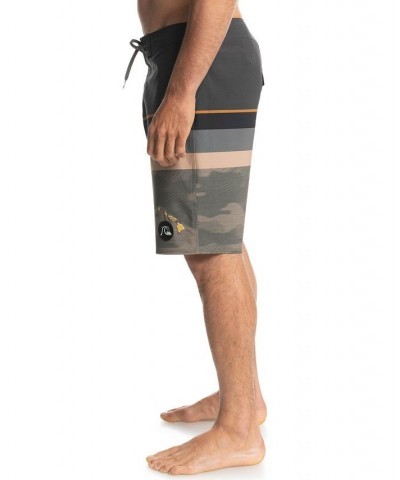 Men's Surfsilk Faded Stripe 20" Boardshorts Brown $16.20 Swimsuits