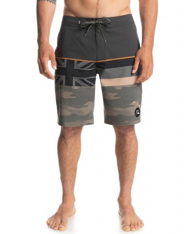 Men's Surfsilk Faded Stripe 20" Boardshorts Brown $16.20 Swimsuits