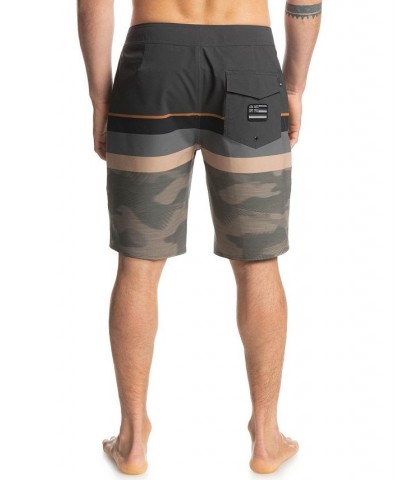 Men's Surfsilk Faded Stripe 20" Boardshorts Brown $16.20 Swimsuits