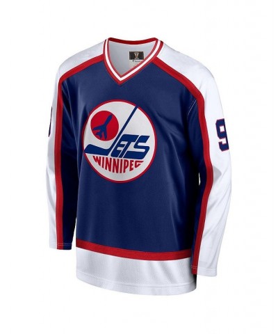 Men's Branded Bobby Hull Navy Winnipeg Jets Breakaway Retired Player Jersey $55.80 Jersey