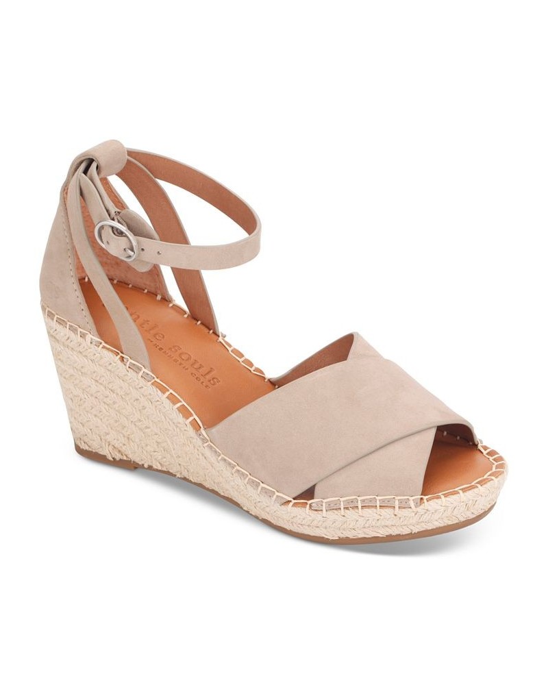 Women's Charli Ankle-Strap Espadrille Wedge Sandals PD03 $50.76 Shoes