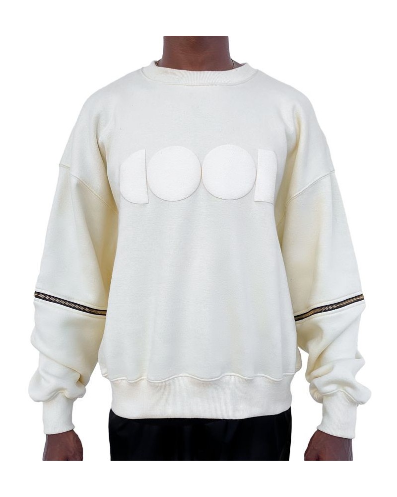 Men's Boxy-Fit Logo AppliquÉ Fleece Sweatshirt with Zip-Off Sleeves Tan/Beige $143.19 Sweatshirt