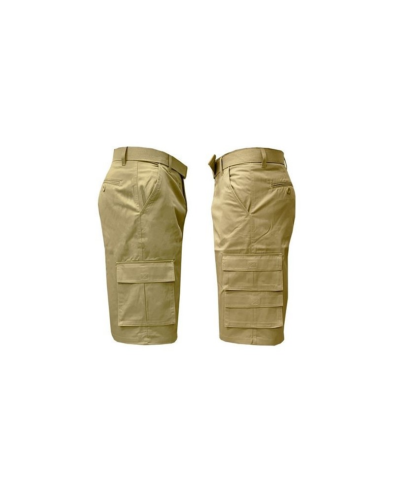 Men's 7-Pocket Cargo Belt Shorts Tan/Beige $15.20 Shorts