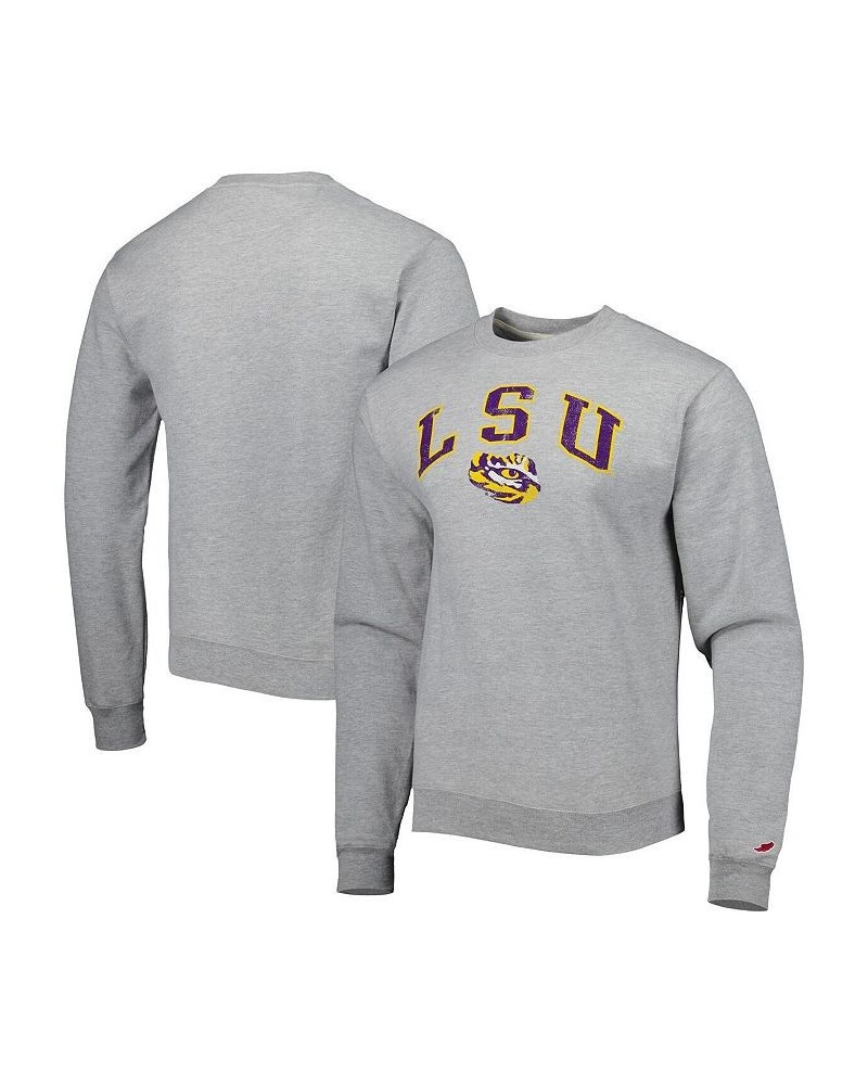 Men's Gray Lsu Tigers 1965 Arch Essential Fleece Pullover Sweatshirt $31.85 Sweatshirt