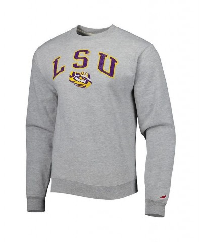 Men's Gray Lsu Tigers 1965 Arch Essential Fleece Pullover Sweatshirt $31.85 Sweatshirt