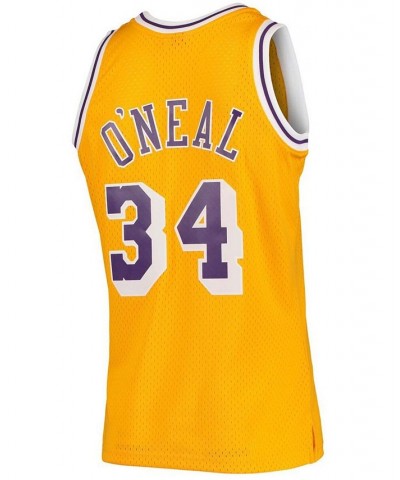 Men's Shaquille O'Neal Gold-Tone Los Angeles Lakers Hardwood Classics 1996-97 Swingman Jersey Gold $44.95 Jersey