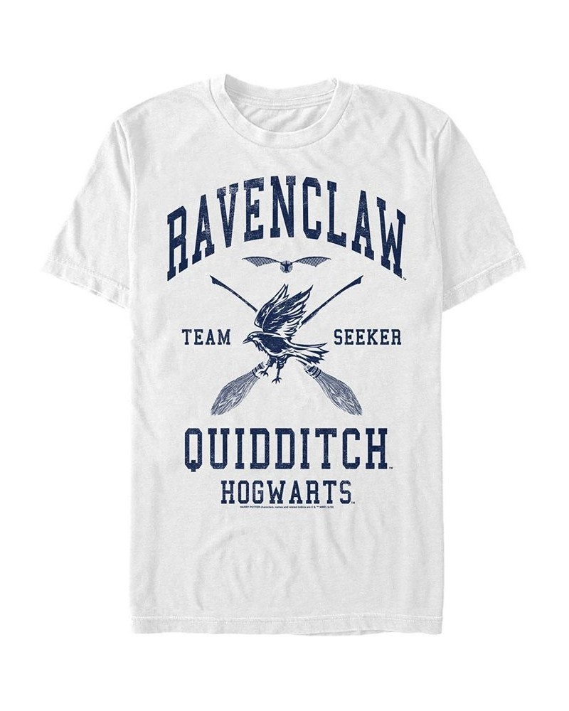 Men's Ravenclaw Seeker Short Sleeve Crew T-shirt White $19.59 T-Shirts