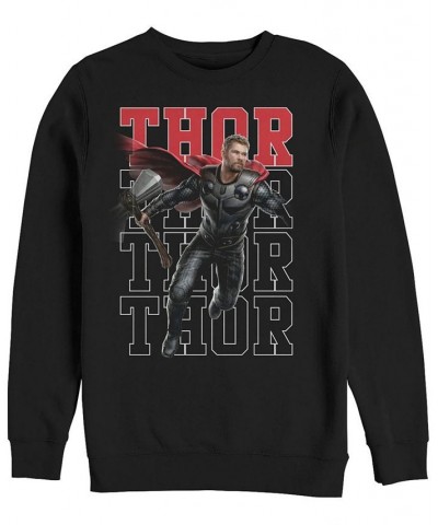 Marvel Men's Avengers Endgame Thor Action Pose, Crewneck Fleece Black $25.85 Sweatshirt