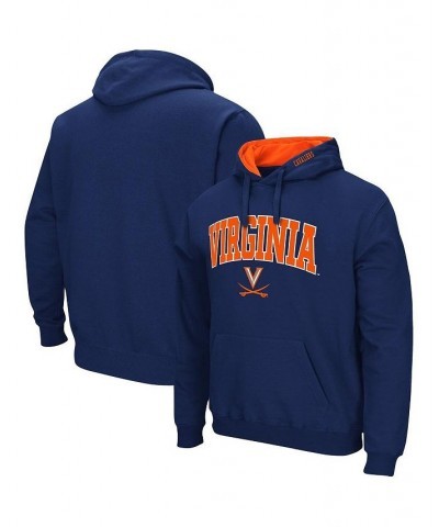 Men's Navy Virginia Cavaliers Arch and Logo 3.0 Pullover Hoodie $30.59 Sweatshirt