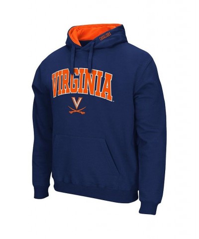 Men's Navy Virginia Cavaliers Arch and Logo 3.0 Pullover Hoodie $30.59 Sweatshirt