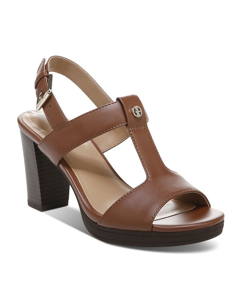 Paulette Dress Sandals Brown $43.86 Shoes