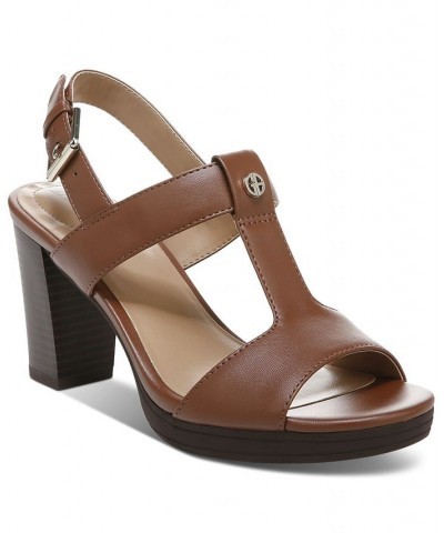 Paulette Dress Sandals Brown $43.86 Shoes