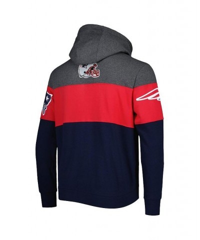 Men's Heather Charcoal, Navy New England Patriots Extreme Pullover Hoodie $40.32 Sweatshirt