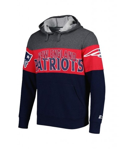 Men's Heather Charcoal, Navy New England Patriots Extreme Pullover Hoodie $40.32 Sweatshirt