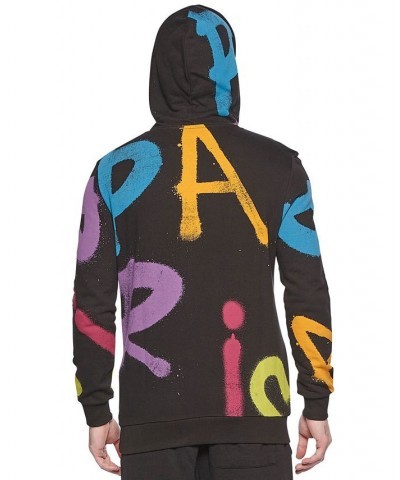 ELEVEN PARIS Men's Regular-Fit Graffiti Logo-Print Hoodie Multi $43.47 Sweatshirt