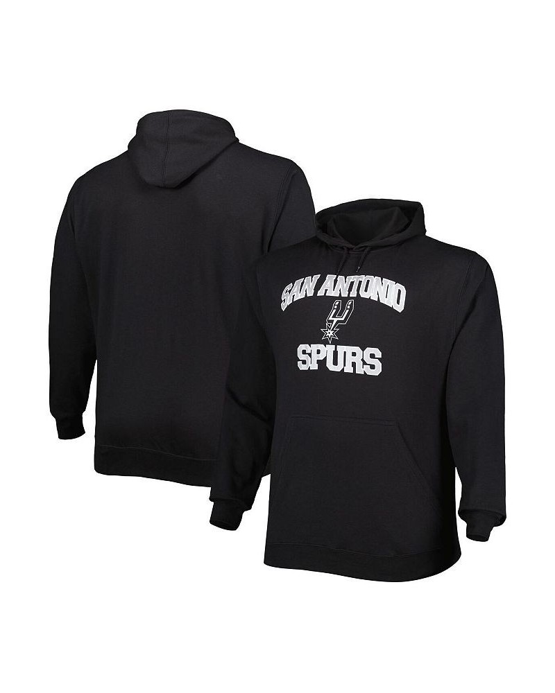 Men's Black San Antonio Spurs Big and Tall Heart and Soul Pullover Hoodie $40.00 Sweatshirt