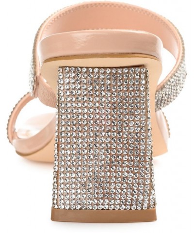 Women's Shandee Rhinestone Sandals Tan/Beige $34.10 Shoes