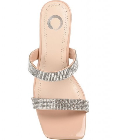 Women's Shandee Rhinestone Sandals Tan/Beige $34.10 Shoes