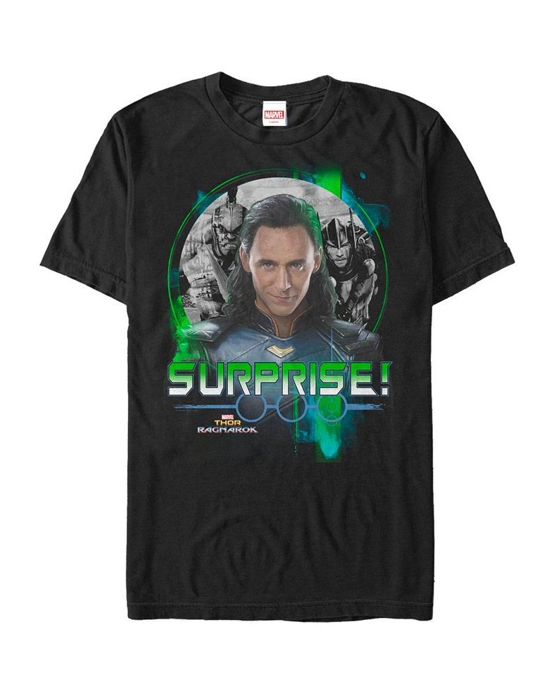 Marvel Men's Ragnarok Loki Surprise Short Sleeve T-Shirt Black $20.64 T-Shirts