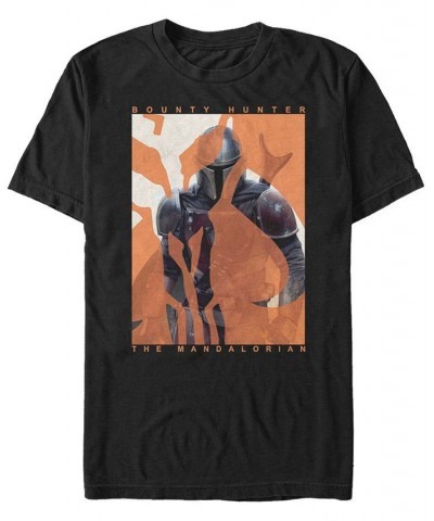 Men's Mandalorian Hunt Short Sleeve Crew T-shirt Black $20.64 T-Shirts