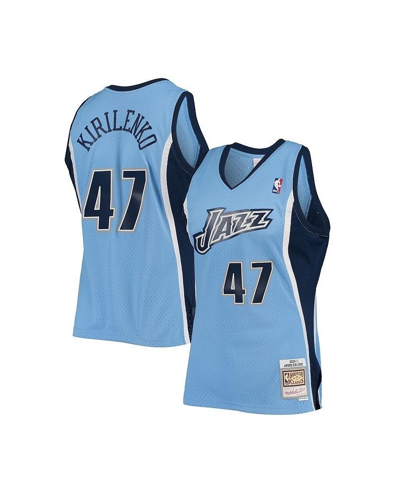 Men's Andrei Kirilenko Powder Blue Utah Jazz 2009-10 Hardwood Classics Swingman Jersey $69.60 Jersey