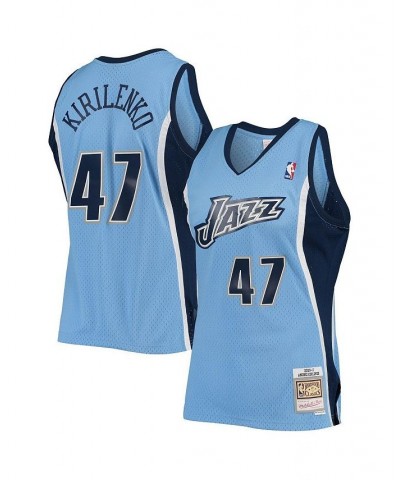 Men's Andrei Kirilenko Powder Blue Utah Jazz 2009-10 Hardwood Classics Swingman Jersey $69.60 Jersey