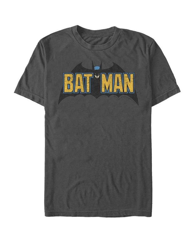 DC Men's Batman Classic Text Bat Logo Short Sleeve T-Shirt $20.29 T-Shirts