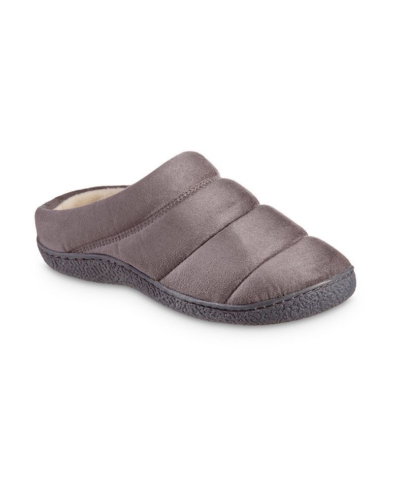 Men's Advanced Memory Foam Microsuede Puffer Comfort Hoodback Slippers Ash $13.14 Slippers