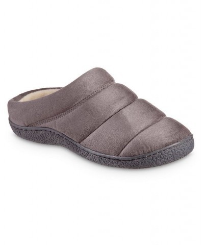 Men's Advanced Memory Foam Microsuede Puffer Comfort Hoodback Slippers Ash $13.14 Slippers