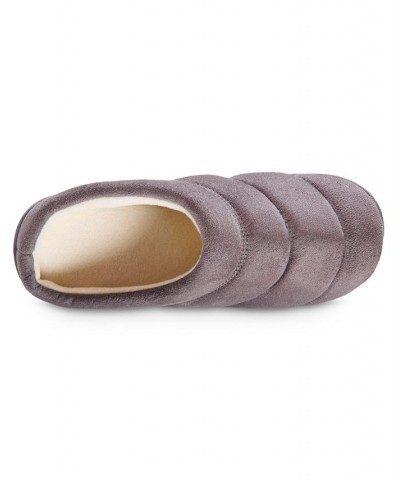 Men's Advanced Memory Foam Microsuede Puffer Comfort Hoodback Slippers Ash $13.14 Slippers