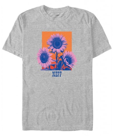 Men's NEFF Sunflower Short Sleeve T-shirt Gray $18.89 T-Shirts