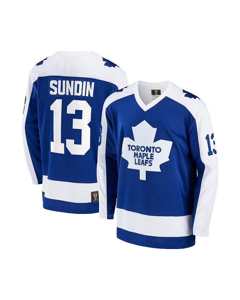 Men's Branded Mats Sundin Blue Toronto Maple Leafs Breakaway Retired Player Jersey $88.20 Jersey