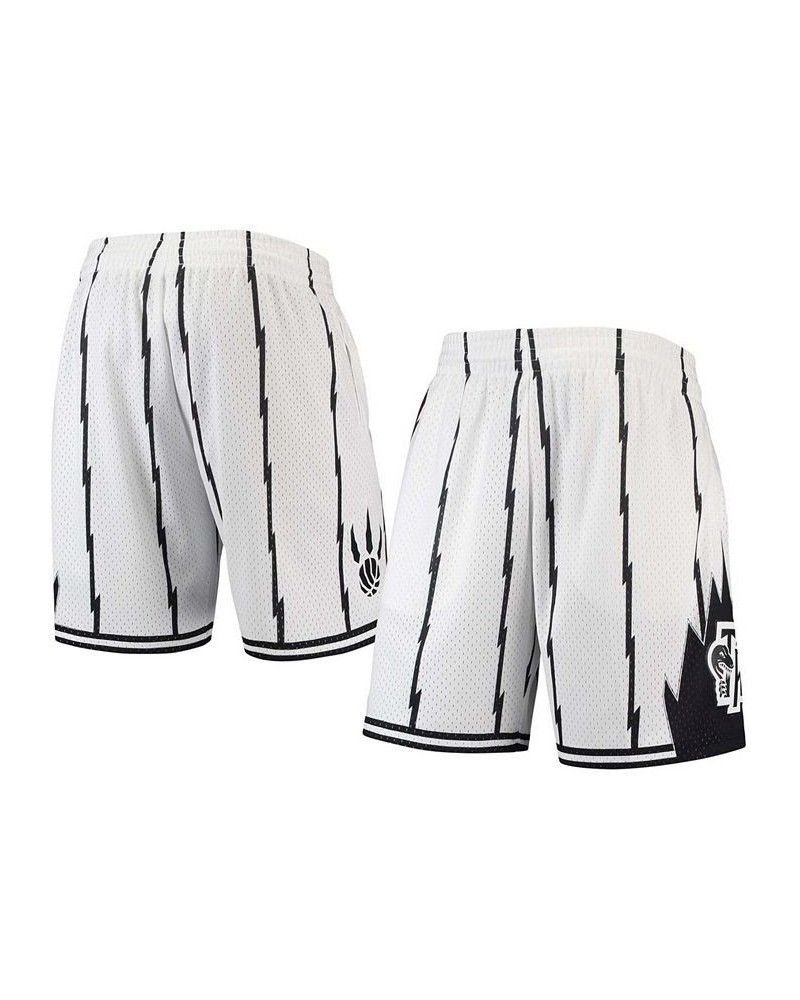 Men's Toronto Raptors Hardwood Classics White Out Swingman Shorts $33.88 Shorts