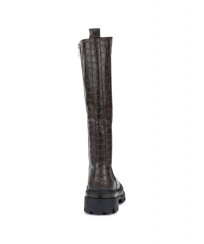 Women's Madina Tall Boot Brown $35.68 Shoes