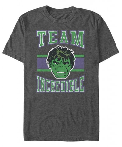 Marvel Men's Classic Hulk Team Incredible Collegiate, Short Sleeve T-Shirt Gray $20.29 T-Shirts