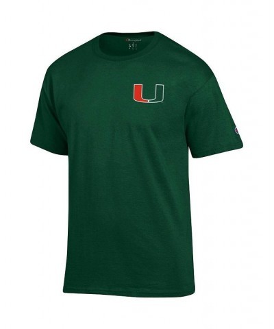 Men's Green Miami Hurricanes Stack 2-Hit T-shirt $22.05 T-Shirts