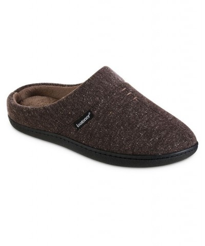 Men's Preston Heather Knit Hoodback Slippers Brown $15.08 Shoes