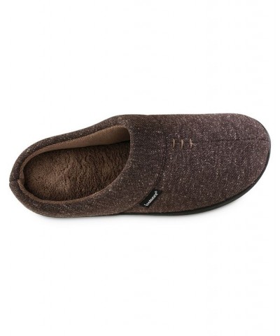 Men's Preston Heather Knit Hoodback Slippers Brown $15.08 Shoes