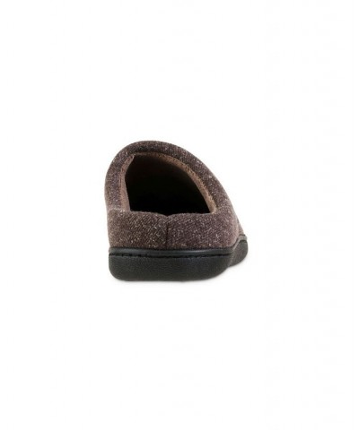 Men's Preston Heather Knit Hoodback Slippers Brown $15.08 Shoes