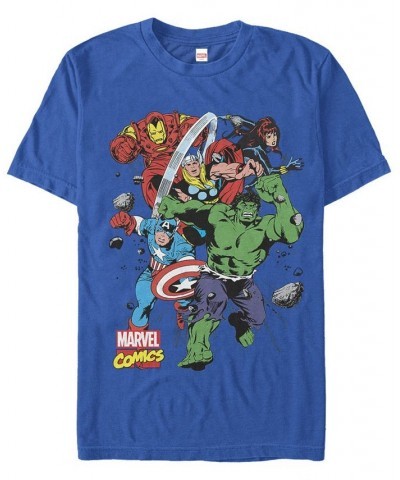 Marvel Men's Comic Collection The Mighty Five Short Sleeve T-Shirt Blue $18.54 T-Shirts