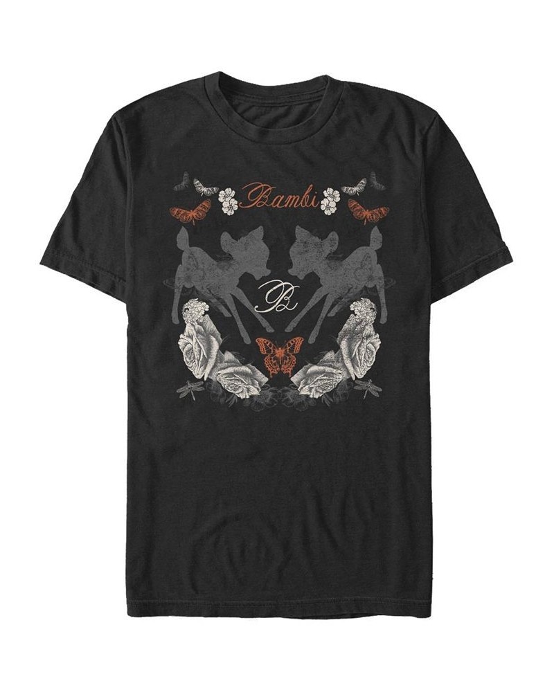 Men's Nature Bambi Short Sleeve T-Shirt Black $19.24 T-Shirts