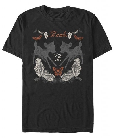 Men's Nature Bambi Short Sleeve T-Shirt Black $19.24 T-Shirts