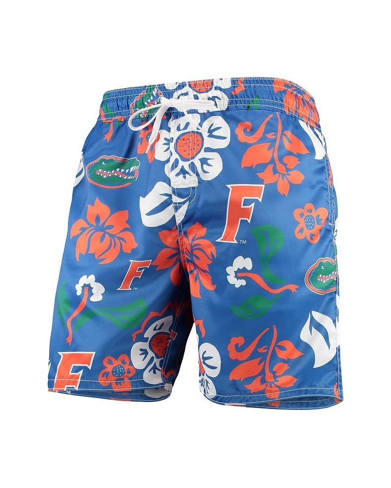 Men's Royal Florida Gators Floral Volley Swim Trunks $36.39 Swimsuits